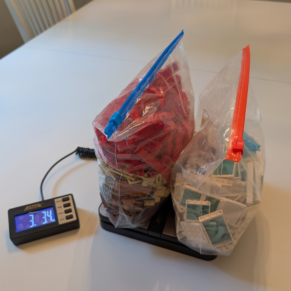 LEGO Bulk Bricks Over 3lb Multi Color Mixed Pieces Plates Windows Lot